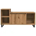Meuble TV chêne artisanal 100x35x55 cm bois d'ingénierie