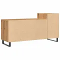 Meuble TV chêne artisanal 100x35x55 cm bois d'ingénierie