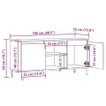 Meuble TV vieux bois 102x35x50 cm bois d'ingénierie
