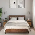 Tables de chevet 2 pcs chêne artisanal bois d'ingénierie