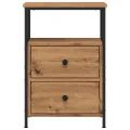 Tables de chevet 2 pcs chêne artisanal bois d'ingénierie