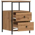 Tables de chevet 2 pcs chêne artisanal bois d'ingénierie