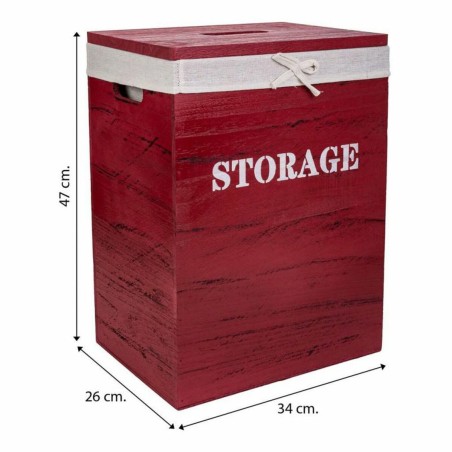 Panier à linge Alexandra House Living Rouge Bois de paulownia 30 x 54