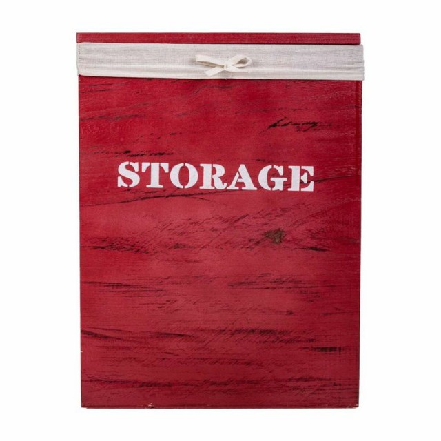 Laundry basket Alexandra House Living Red Paolownia wood 30 x 54 x 40