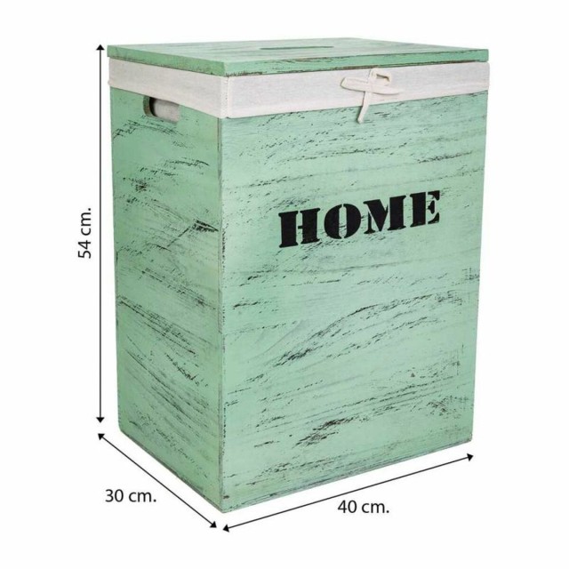 Laundry basket Alexandra House Living Green Paolownia wood 30 x 54 x 4
