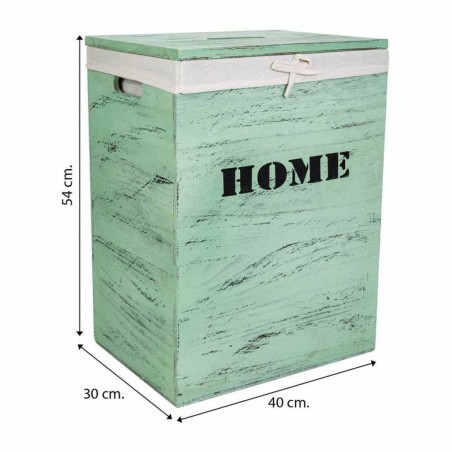 Cesto para la Ropa Sucia Alexandra House Living Verde Madera de Paulon