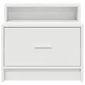 Table de chevet avec tiroir 2 pcs blanc 51x31x47 cm