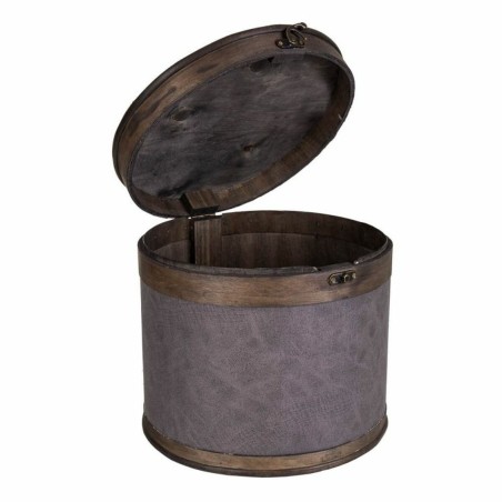 Seau de conteneur Alexandra House Living Marron Gris PVC Bois Métal 3