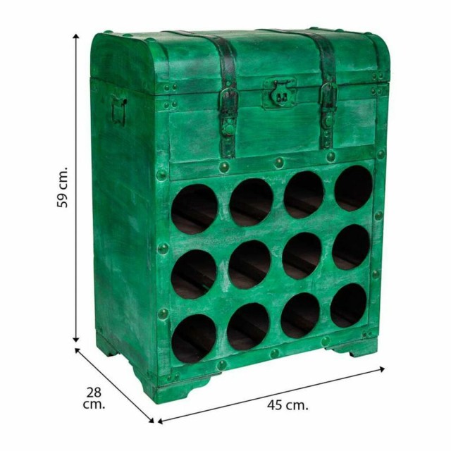 Bottle rack Alexandra House Living PVC Wood Metal 28 x 59 x 45 cm Ches