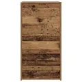 Buffet avec 6 tiroirs vieux bois 50x34x96 cm bois d'ingénierie