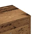 Buffet avec 6 tiroirs vieux bois 50x34x96 cm bois d'ingénierie