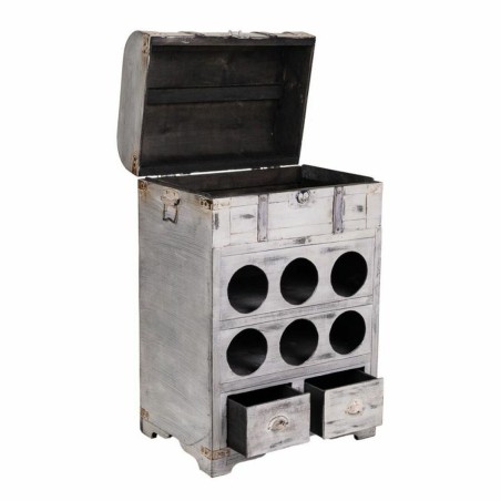 Bottle rack Alexandra House Living PVC Wood Metal 30 x 64 x 41 cm Ches