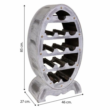 Bottle rack Alexandra House Living Grey Wood 27 x 85 x 46 cm 12 bottle 2