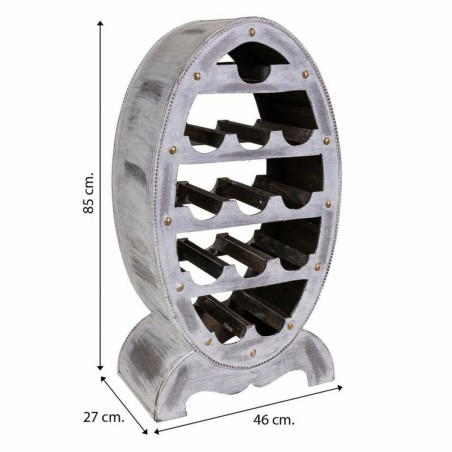 Bottle rack Alexandra House Living Grey Wood 27 x 85 x 46 cm 12 bottle