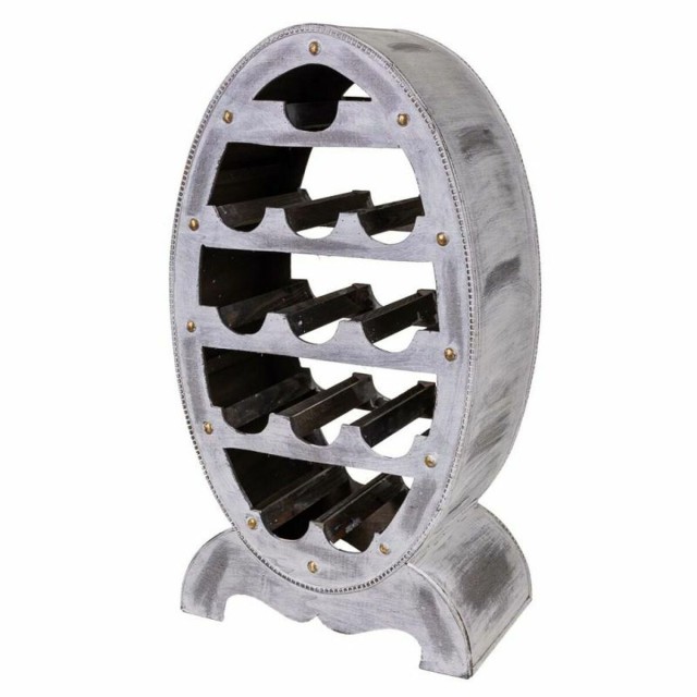 Flaschenregal Alexandra House Living Grau Holz 27 x 85 x 46 cm 12 Flas