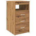 Commode chêne artisanal 40x50x76 cm bois d'ingénierie
