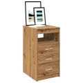 Commode chêne artisanal 40x50x76 cm bois d'ingénierie