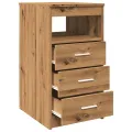 Commode chêne artisanal 40x50x76 cm bois d'ingénierie