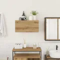 Armoire murale de bain chêne artisanal bois d'ingénierie