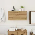 Armoire murale de bain chêne artisanal bois d'ingénierie