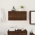 Armoire murale de bain chêne marron 80x25x40 cm bois ingénierie