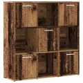 Bibliothèque vieux bois 90x28x90 cm bois d'ingénierie