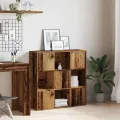 Bibliothèque vieux bois 90x28x90 cm bois d'ingénierie