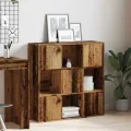 Bibliothèque vieux bois 90x28x90 cm bois d'ingénierie