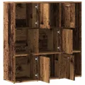 Bibliothèque vieux bois 90x28x90 cm bois d'ingénierie