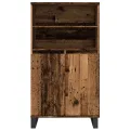 Buffet haut vieux bois 60x36x110 cm bois d'ingénierie