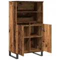 Buffet haut vieux bois 60x36x110 cm bois d'ingénierie