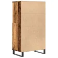 Buffet haut vieux bois 60x36x110 cm bois d'ingénierie