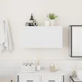 Armoire murale de bain blanc 80x25x40 cm bois d'ingénierie
