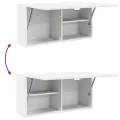 Armoire murale de bain blanc 80x25x40 cm bois d'ingénierie