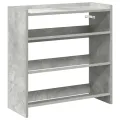 Étagère à chaussures gris béton 60x25x62 cm bois d'ingénierie