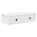 Étagère murale avec tiroirs blanc 60x25x15 cm bois d'ingénierie