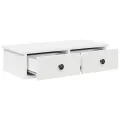 Étagère murale avec tiroirs blanc 60x25x15 cm bois d'ingénierie