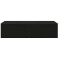 Étagère murale avec tiroirs noir 60x26,5x15cm bois d'ingénierie
