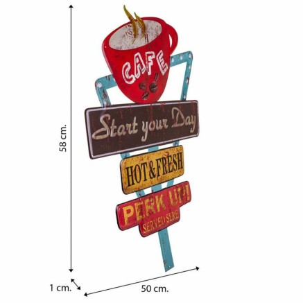 Placca da Parete Alexandra House Living Ferro 50 x 1 x 58 cm Segnali 2