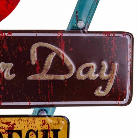 Muurplaat Alexandra House Living Ijzer 50 x 1 x 58 cm Signalen