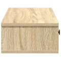 Étagère murale avec tiroirs chêne sonoma bois d'ingénierie