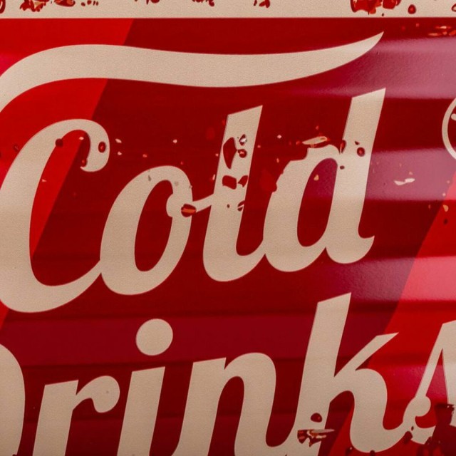 Placca da Parete Alexandra House Living Cold Drink Ferro 59 x 1 x 40 c