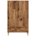Buffet haut vieux bois 70x31x115 cm bois d'ingénierie