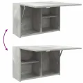 Armoire murale de bain gris béton 60x25x40 cm bois d'ingénierie