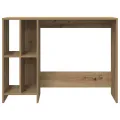 Bureau chêne artisanal 102,5x35x75 cm bois d'ingénierie