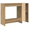Bureau chêne artisanal 102,5x35x75 cm bois d'ingénierie
