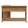 Bureau d'angle chêne artisanal 120x140x75 cm bois d'ingénierie