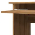 Bureau d'angle chêne artisanal 120x140x75 cm bois d'ingénierie