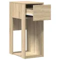 Support de tour d'ordinateur et tiroir chêne sonoma 30x44x74 cm