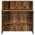 Bureau de réception vieux bois 100x50x103,5cm bois d'ingénierie